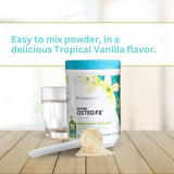 Melange-eau Youngevity Osteo FX vanille tropical: preparation fluide et agreable.