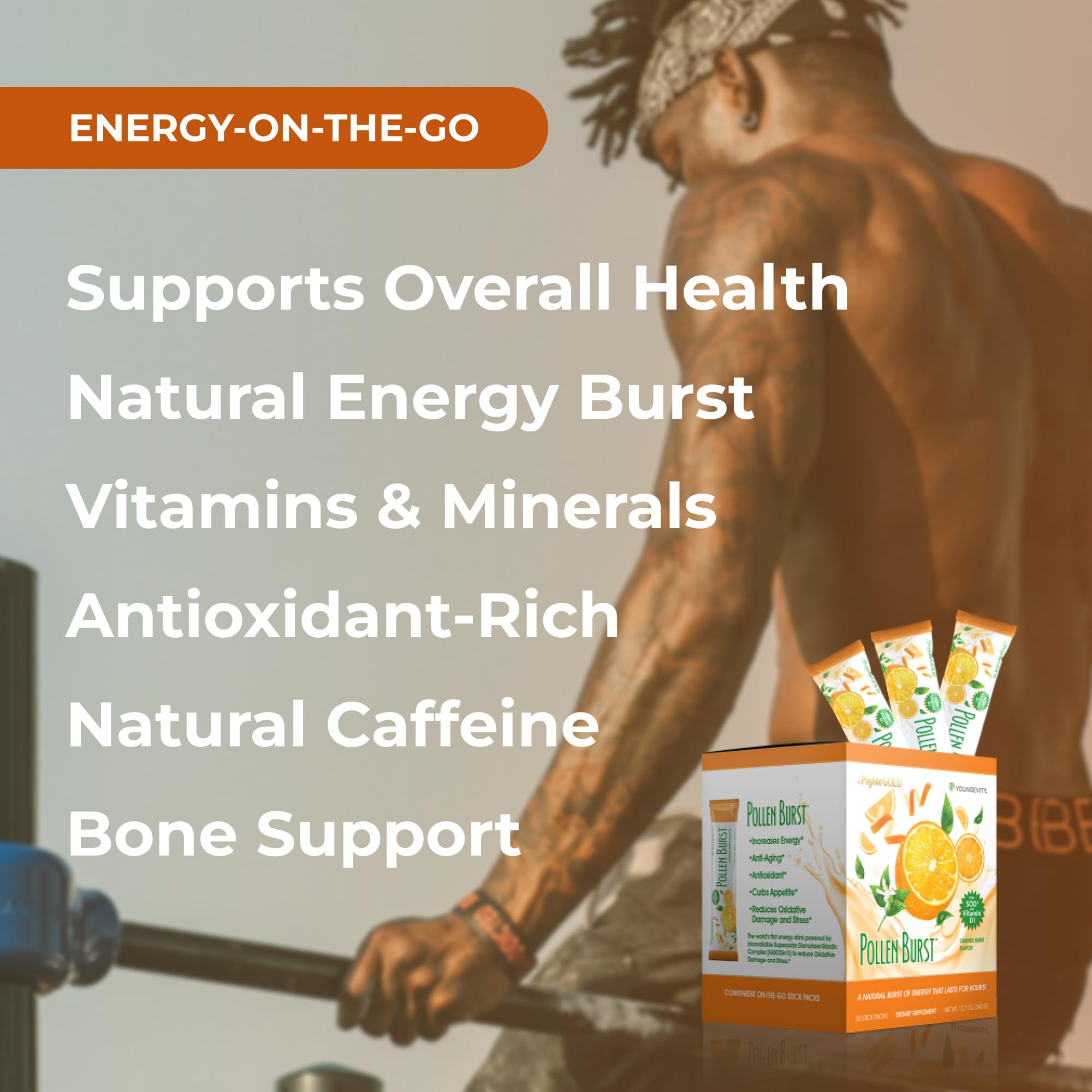 Pollen d’abeille dans Projoba Pollen Burst pour vitalité naturelle.