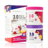 Youngevity Rise & Restore : bouteille ouverte, utilisation quotidienne facile