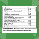 Exemple de chondroïtine dans la formule pour un soutien articulaire potentiel.