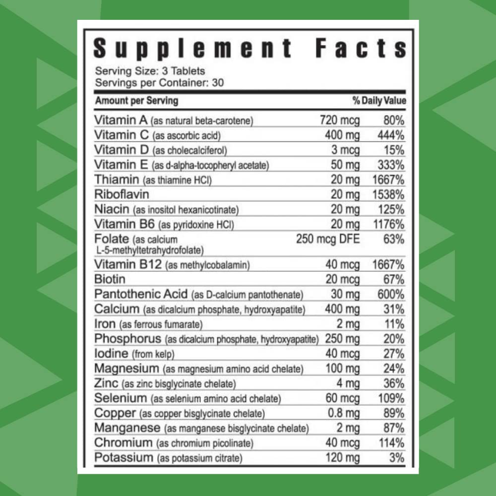 Comprimé Youngevity Ultimate Daily Classic avec CoQ10 pour énergie potentielle.