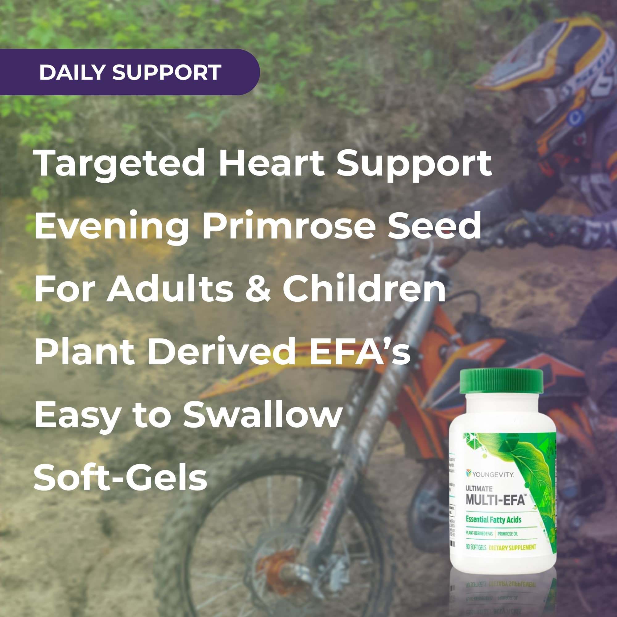 Personne utilisant Youngevity Ultimate Multi-EFA, convient aux adultes et enfants