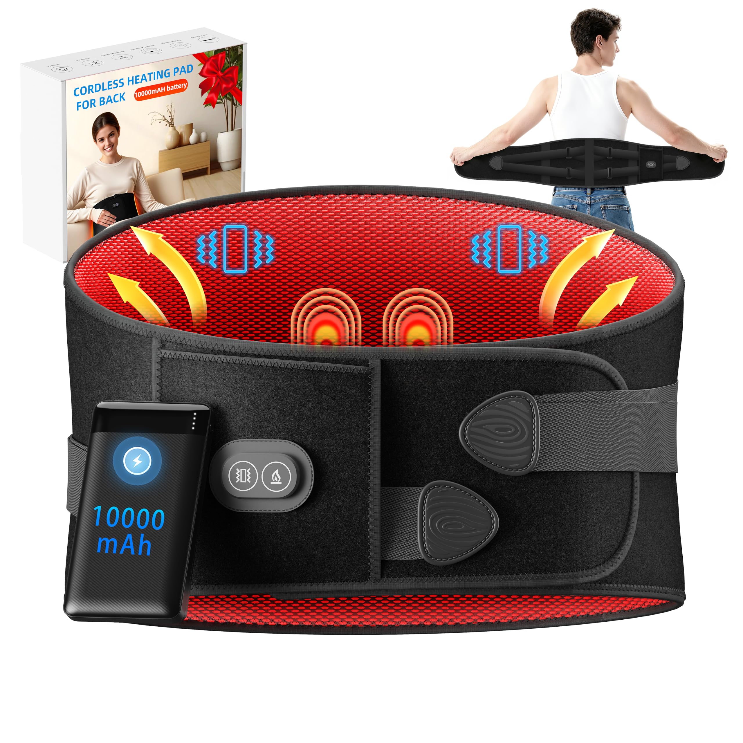 Youth Feast coussin-chauffant-lombaire-sans-fil pour dos confortable
