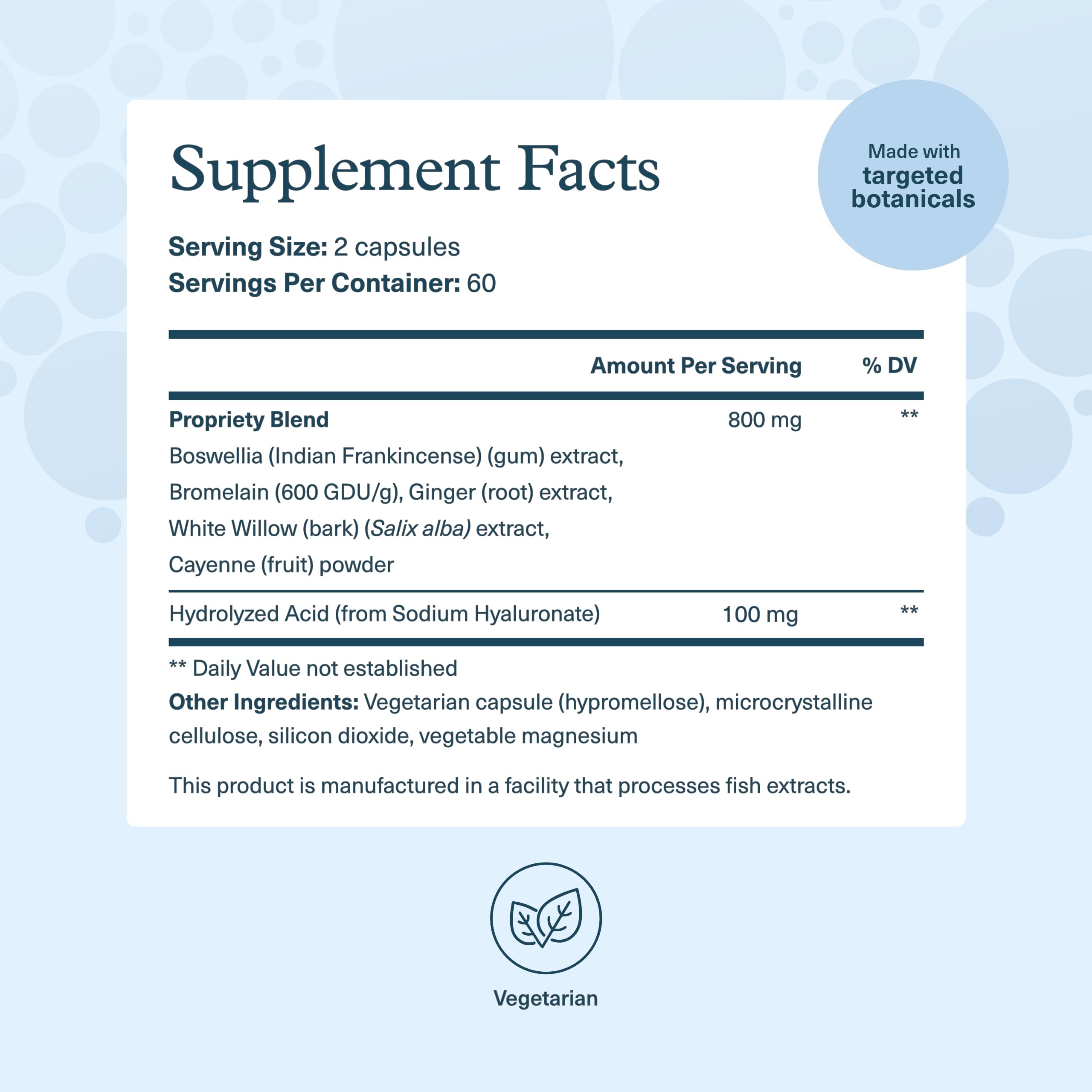 Capsules présentes dans l'emballage Youtheory Acide Hyaluronique Avancé, visuel du capuchon et de l'emballage