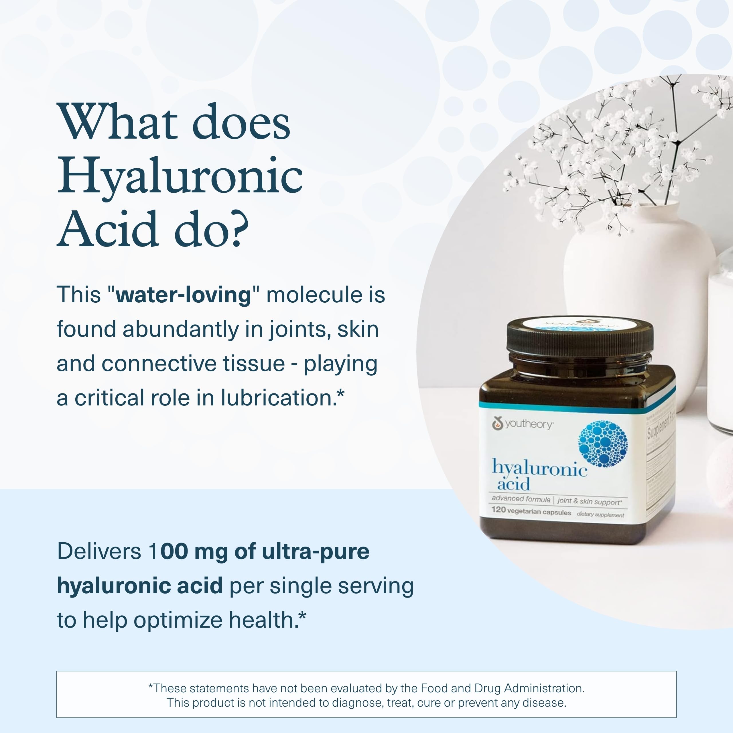 Plan quotidien de dosage Youtheory Acide Hyaluronique Avancé, pratique à suivre