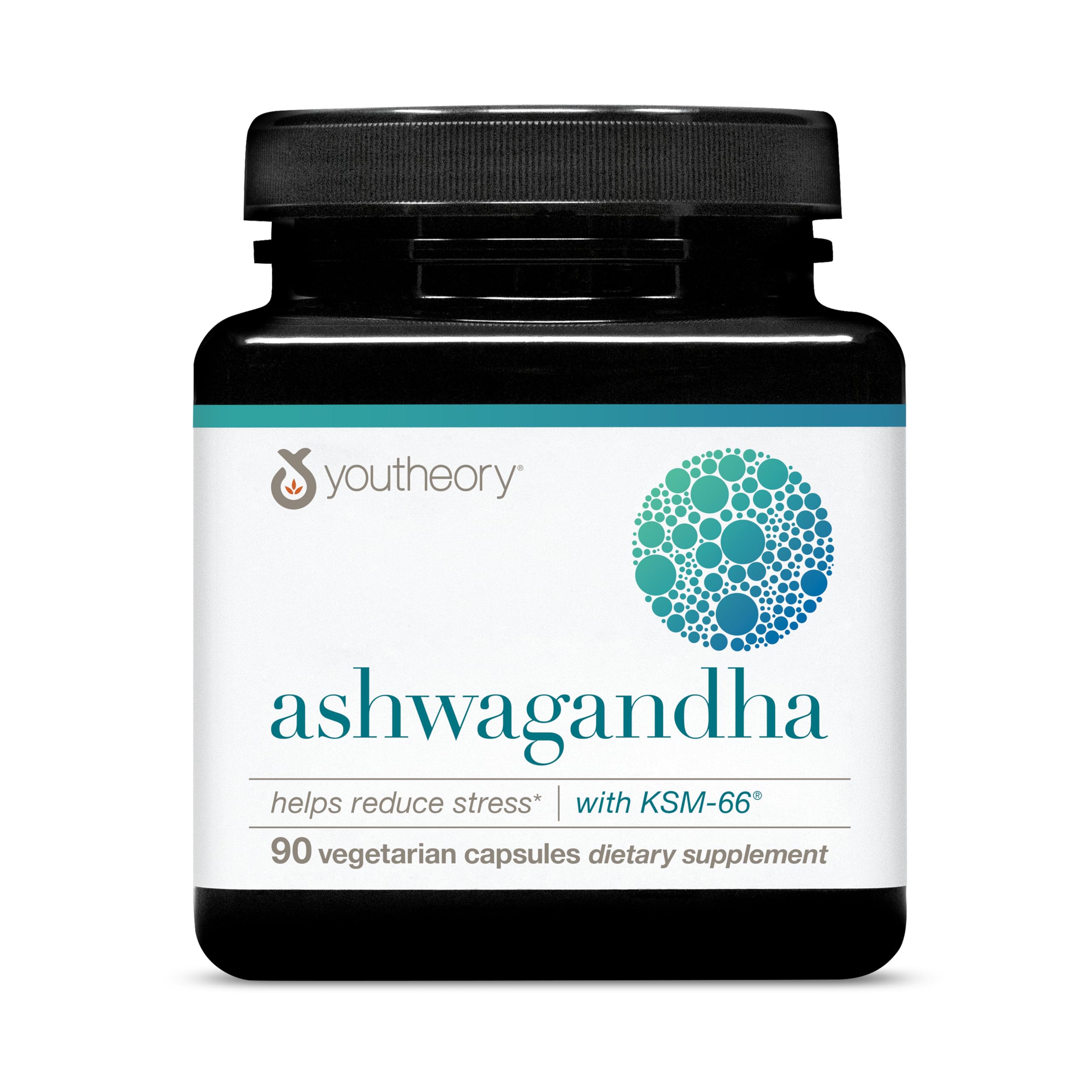Bouteille Youtheory Ashwagandha avec capsules végétariennes pour une routine quotidienne