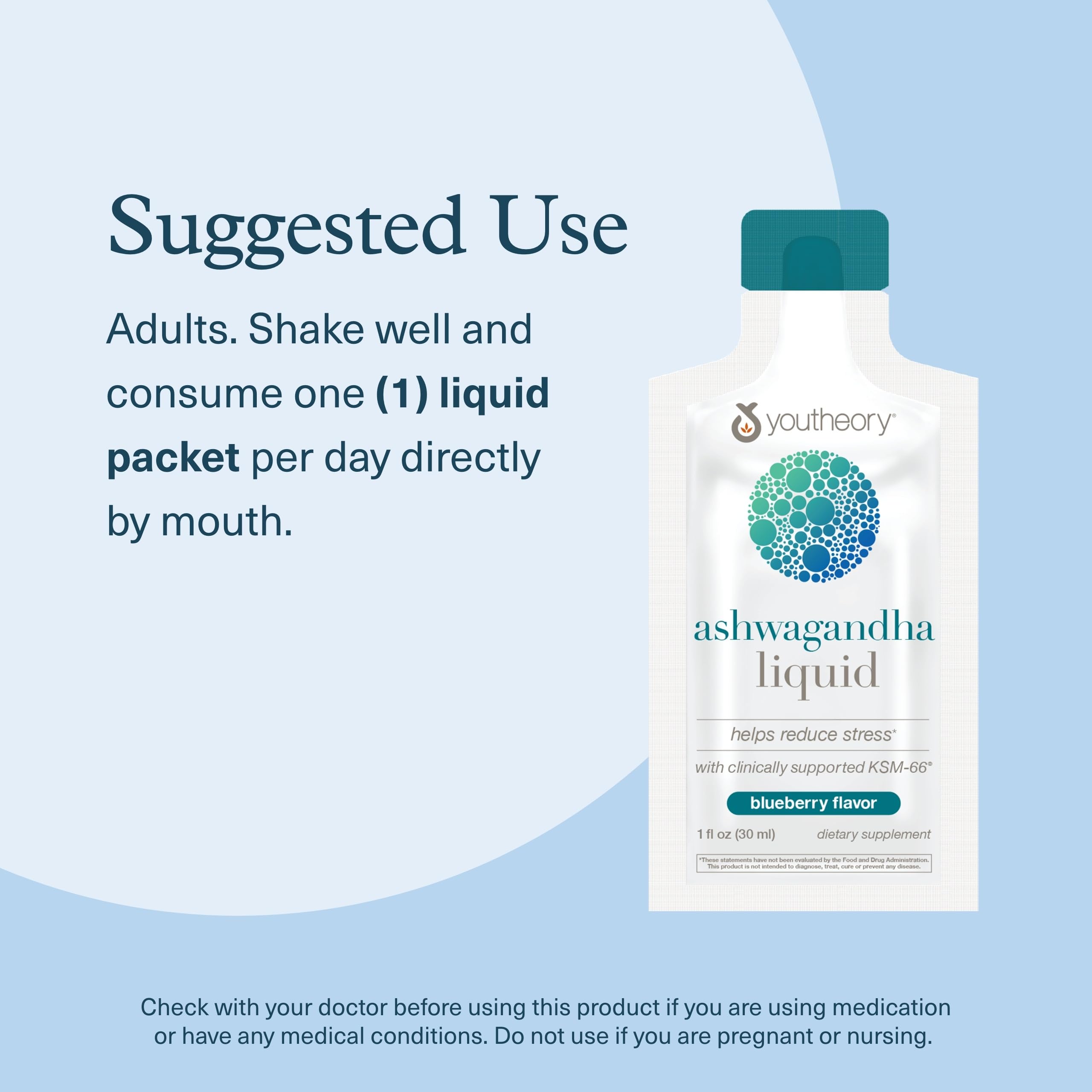 Youtheory Ashwagandha Liquide - Formule biologique, ingrédients issus de l’agriculture biologique.