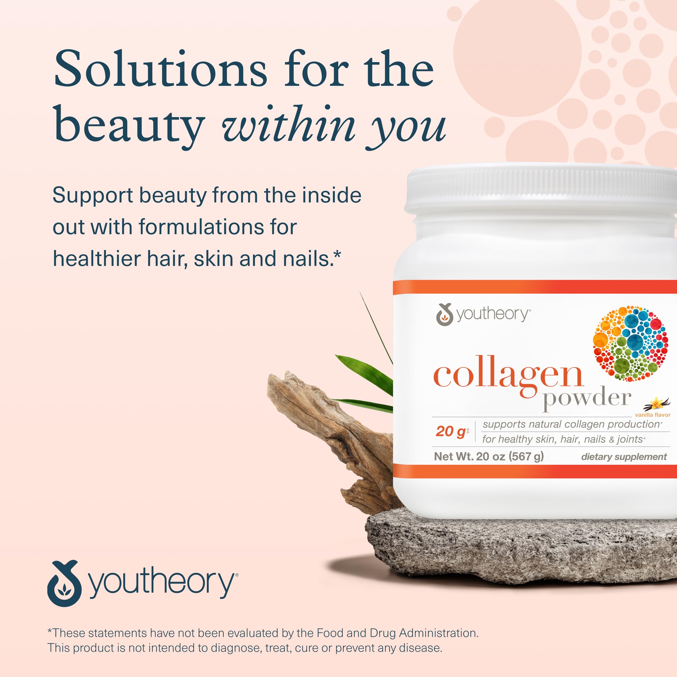 Poudre Youtheory Collagène Vanille prête à être intégrée dans votre rituel quotidien.