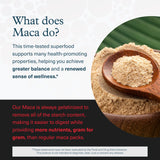 Racine de maca et plante associée dans la formulation.