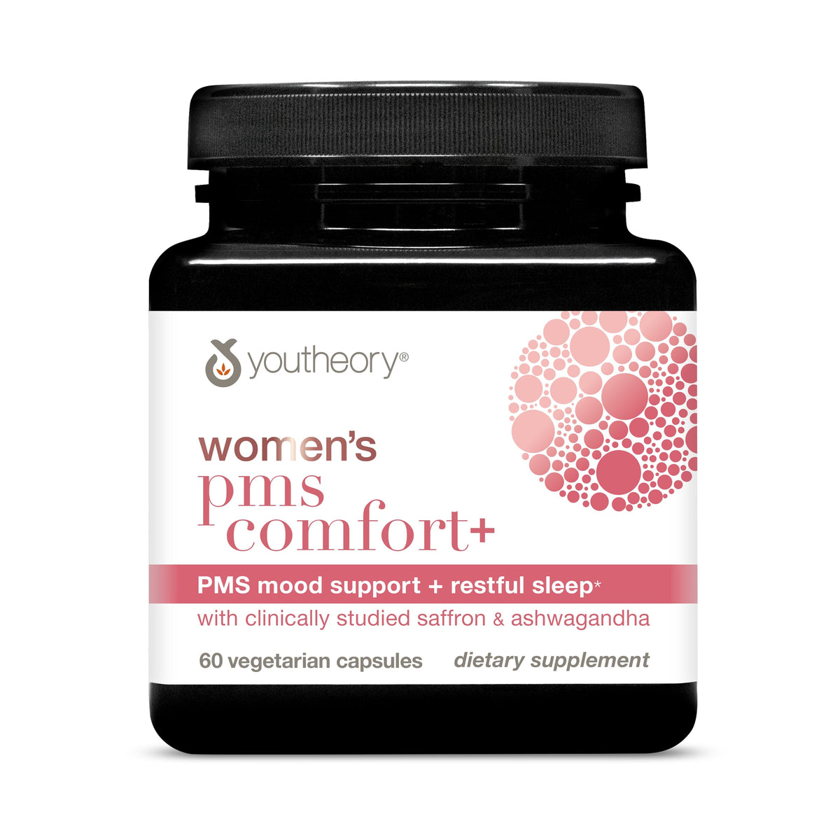 Bouteille Youtheory PMS Comfort+ prête à une utilisation quotidienne et pratique.