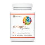 Poudre de collagène hydrolysée Youtheory en bouteille, usage quotidien recommandé.