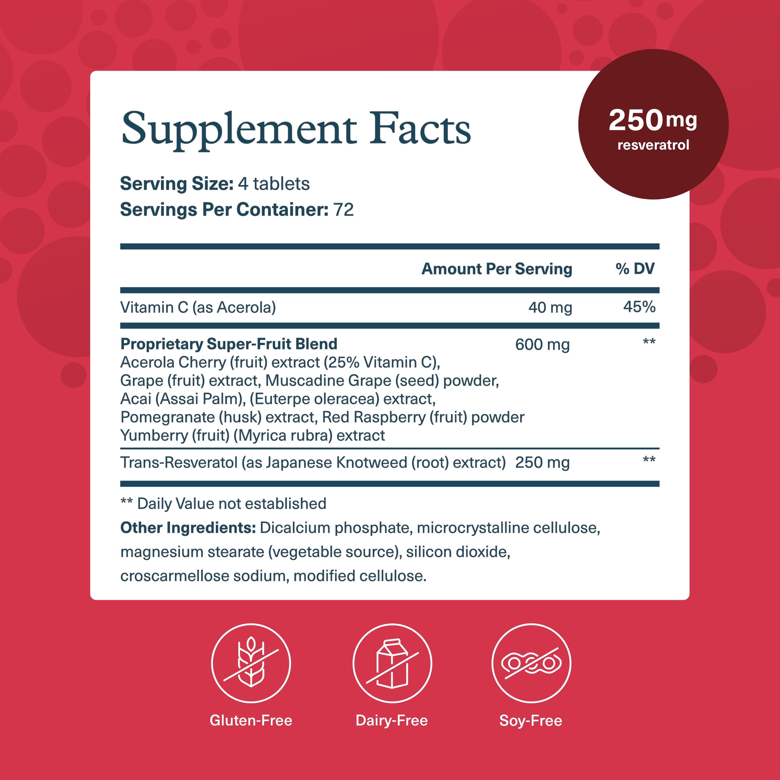 Youtheory Resveratrol: capsules dans la boîte, utilisation quotidienne facile.