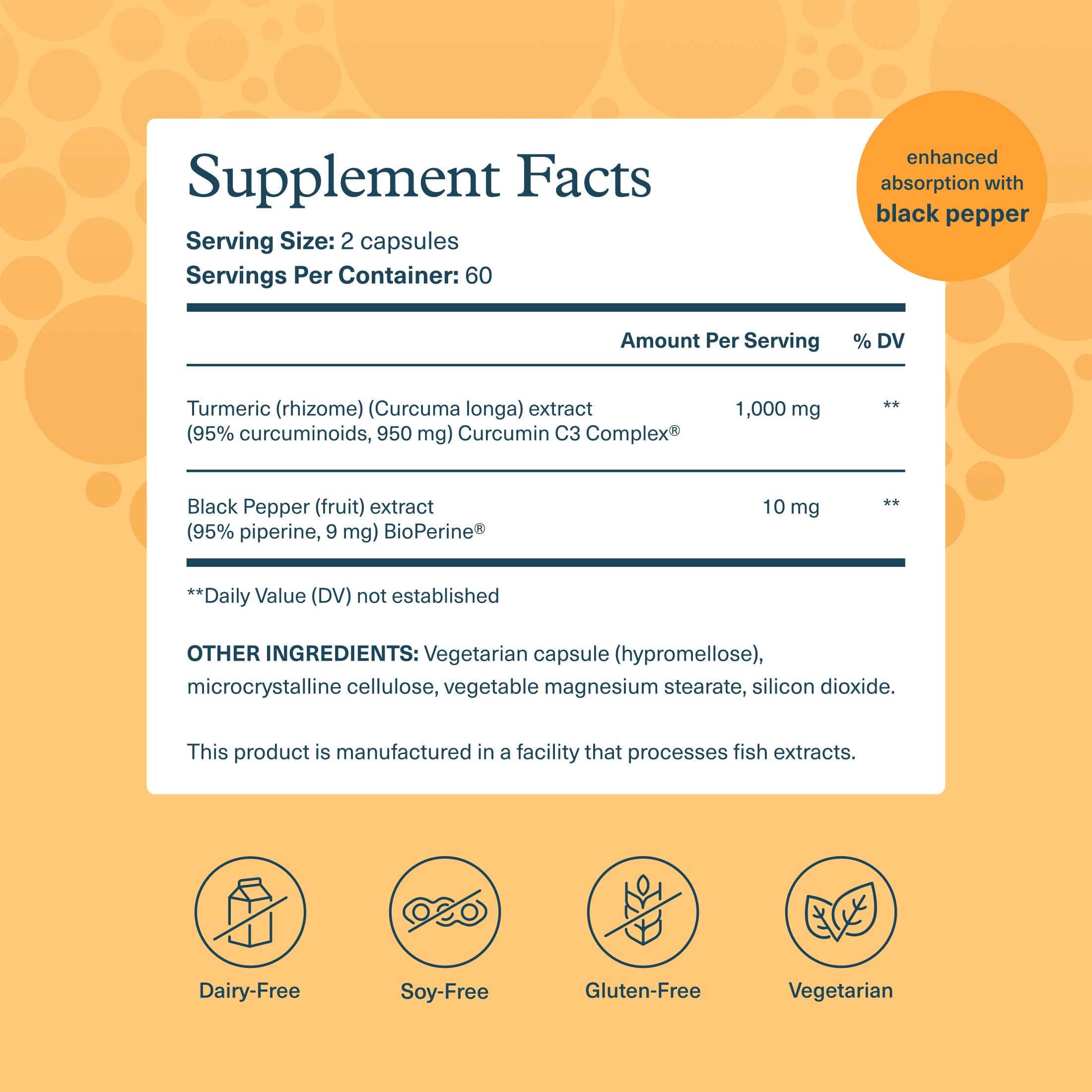 Gélules Youtheory Turmeric Extra Strength visibles dans la bouteille, absorption améliorée.