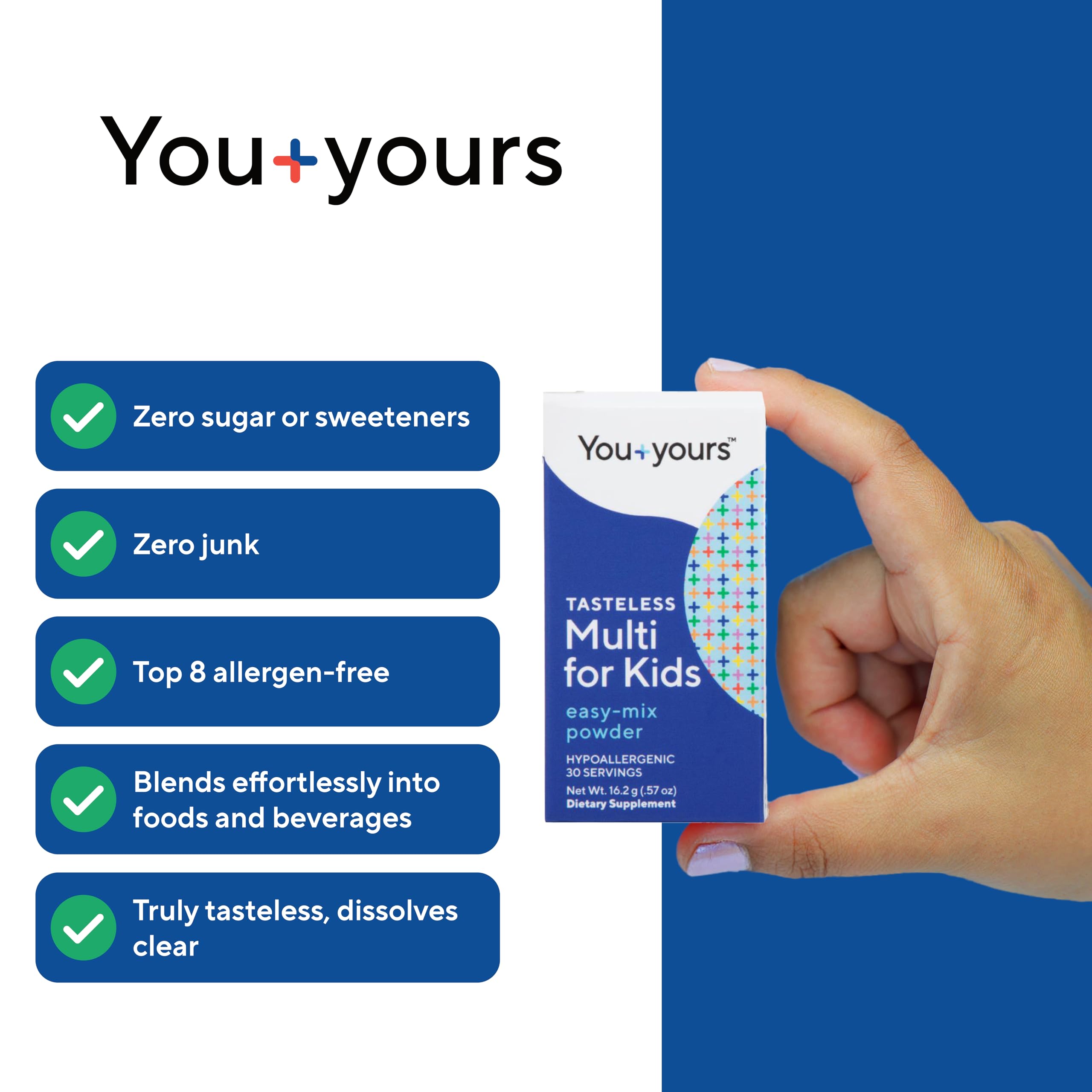 You+yours étiquette vegan et sans gluten indique une option sûre