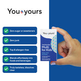 You+yours étiquette vegan et sans gluten indique une option sûre
