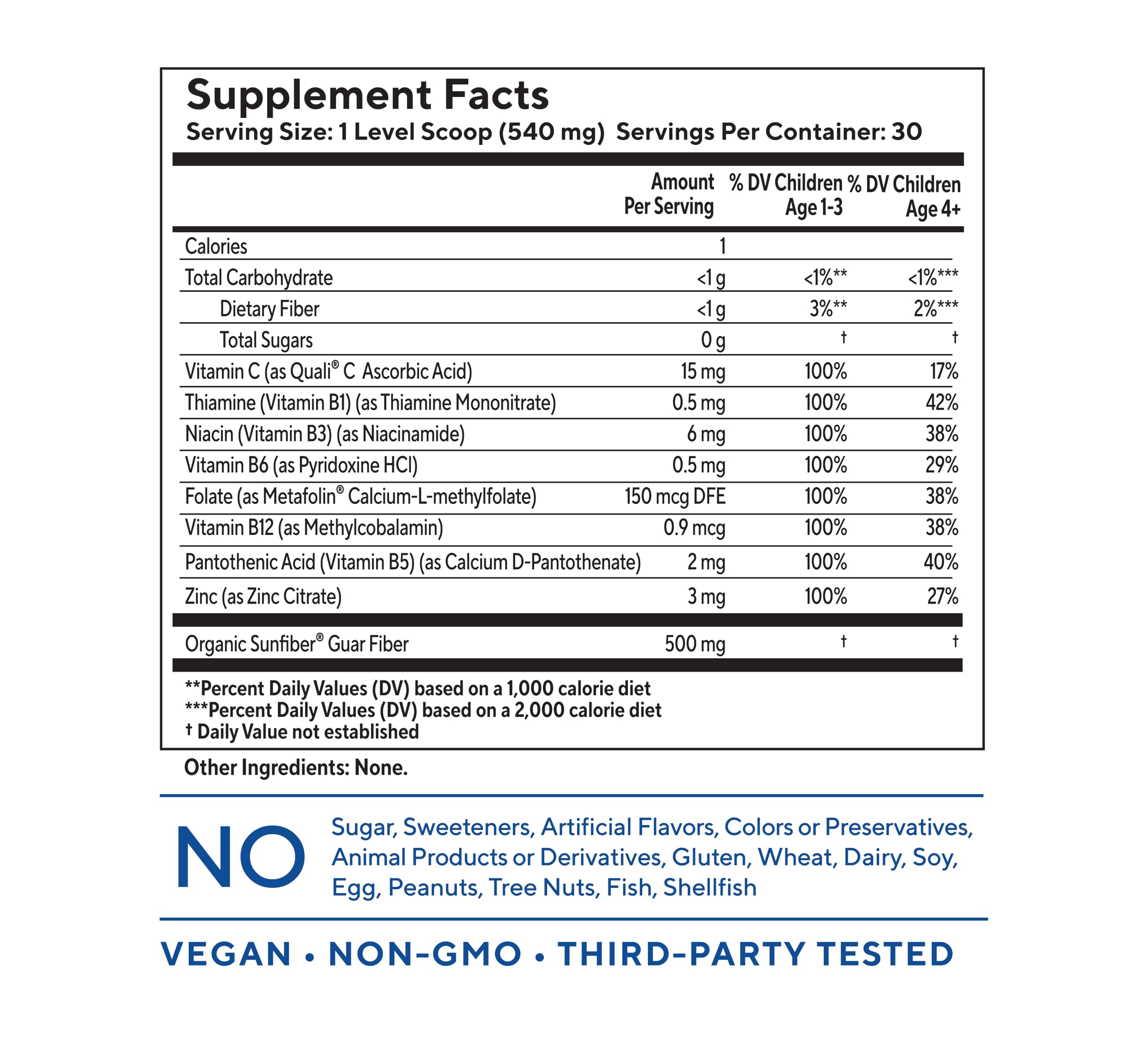 You+yours poudre multivitamines sans arômes ajoutée à l'aliment pour enfants