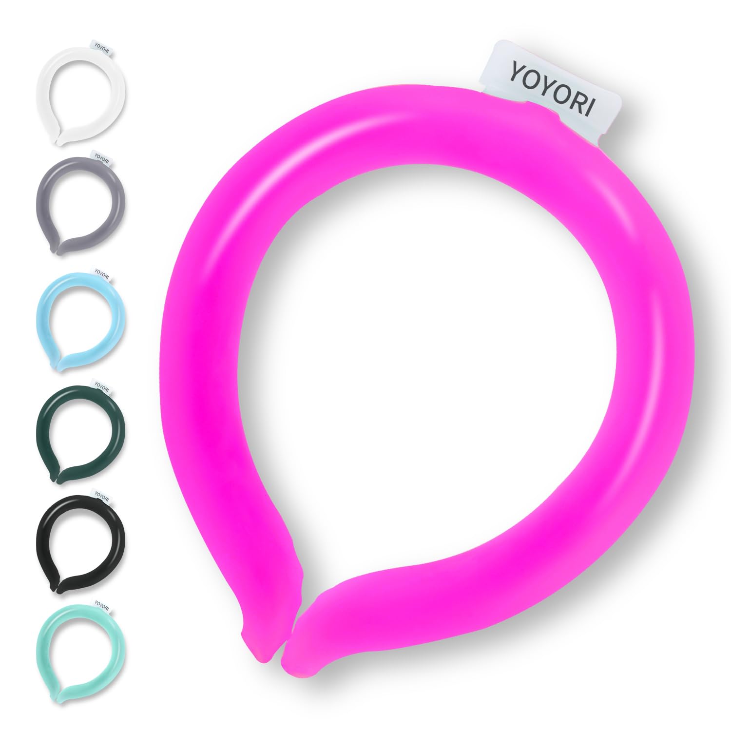 YOYORI tube refroidissant nuque rose pour une fraîcheur rapide en extérieur.