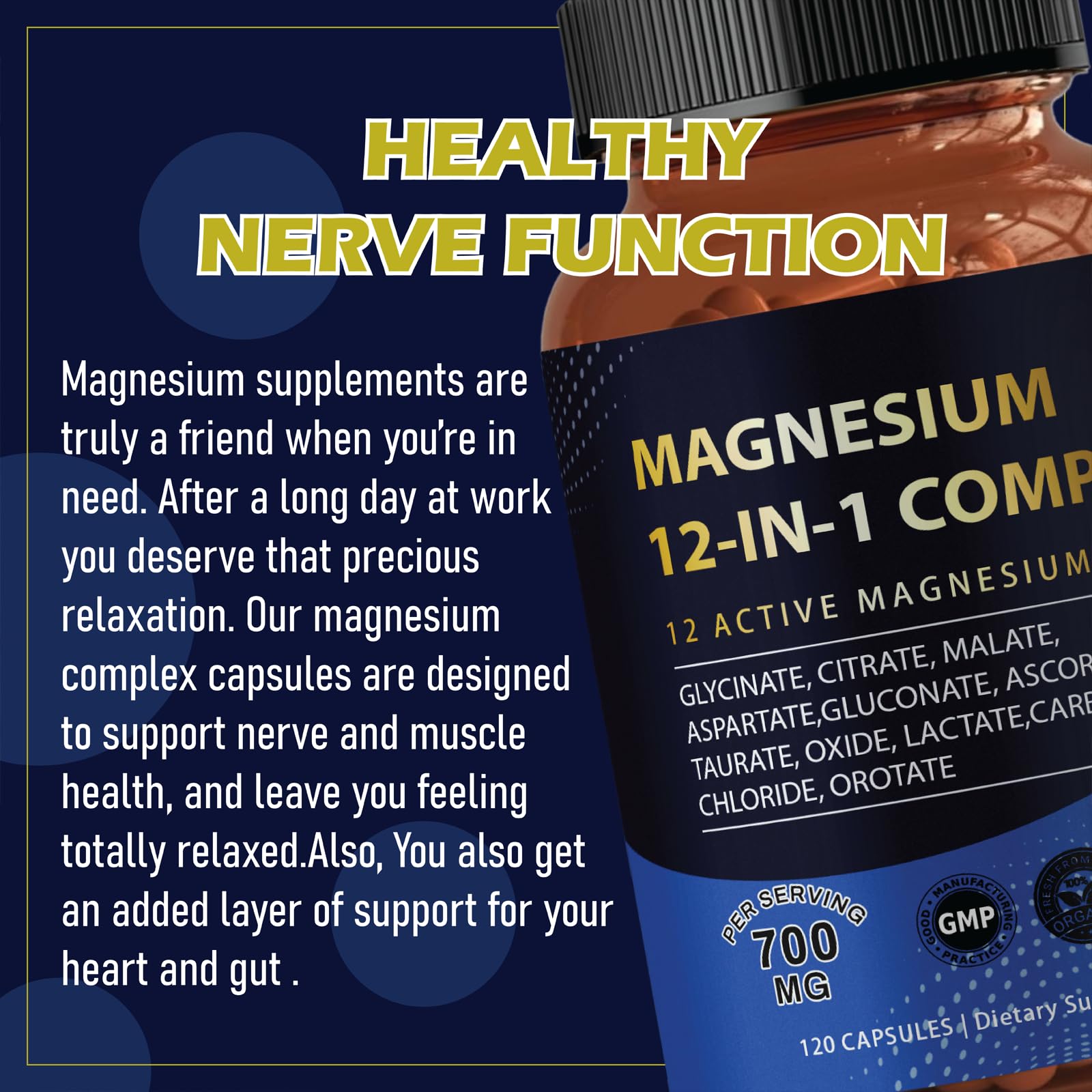 Puravita Magnésium Complex soutient relaxation nerveuse et détente musculaire