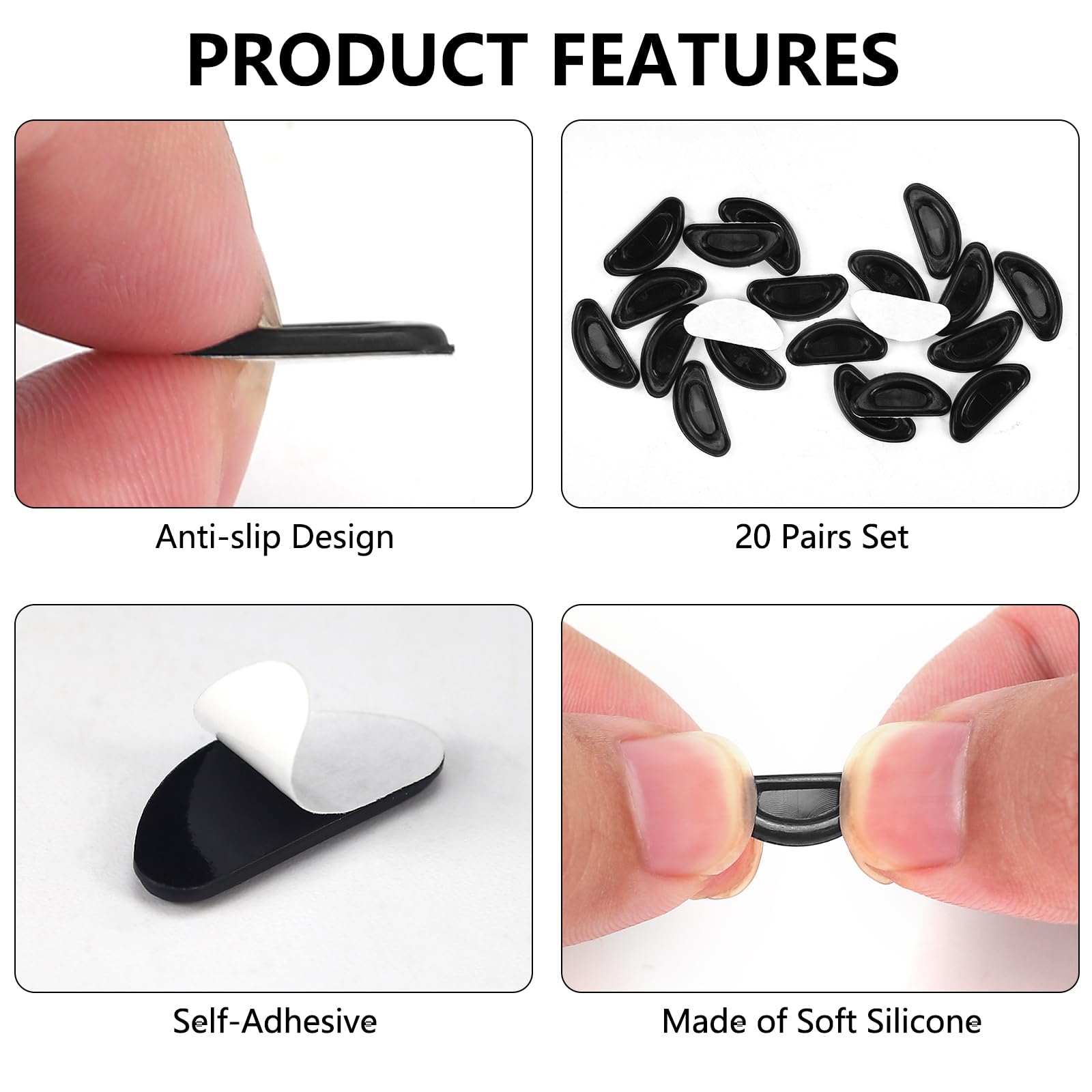 YR silicone doux pour confort durable sur pont nasal