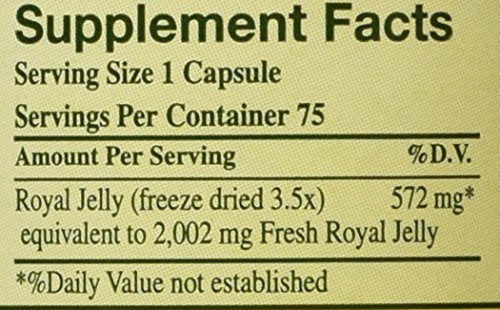 Étiquette gelée royale YS Eco Bee Farms, informations produit utiles.
