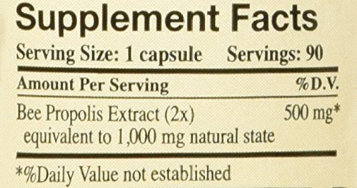 Gélules Propolis brut 1000 mg de YS Eco Bee Farms, pratique à prendre.