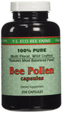 Pollen d’abeille YS ECO Bee Farms, bouteille 1000 mg, soutien nutritionnel potentiel.