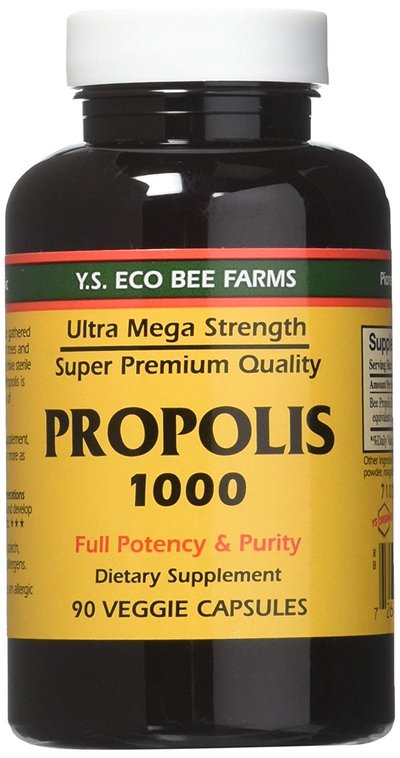 YS Eco Bee Farms Propolis 1000 : boîte pack 4, option économique pour la famille.