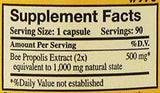Propolis cru 1000 mg en gélules, YS Eco Bee Farms, format pratique au quotidien.