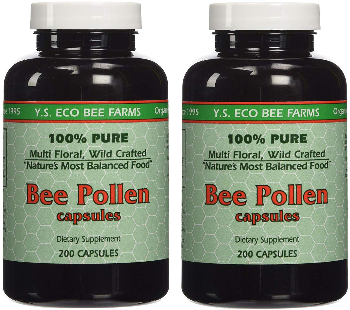 YS Organic pollen d’abeilles, bouteille: énergie naturelle et soutien quotidien.