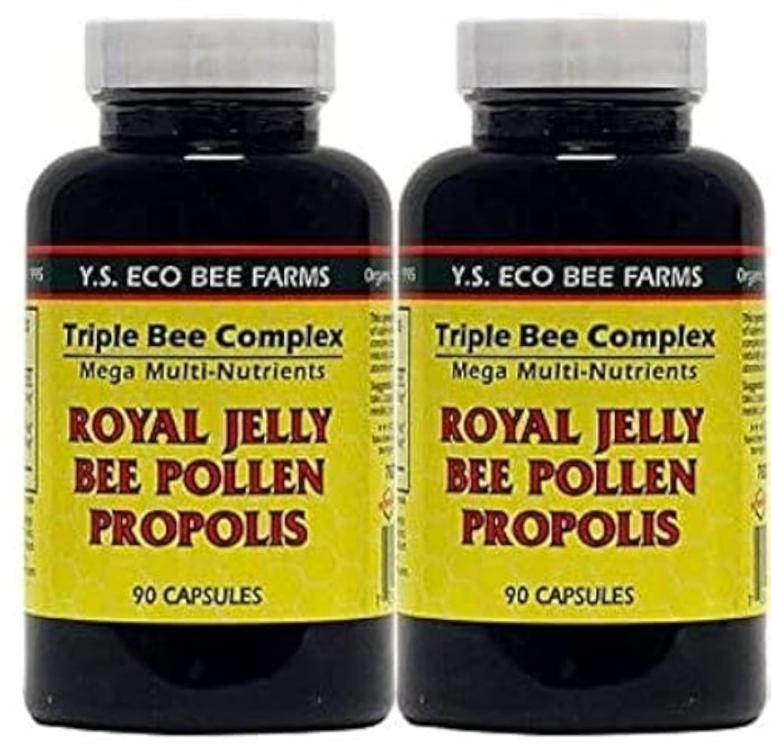 YS Organics Triple Bee Complex, bouteille: soutien naturel à l'énergie et au bien-être.
