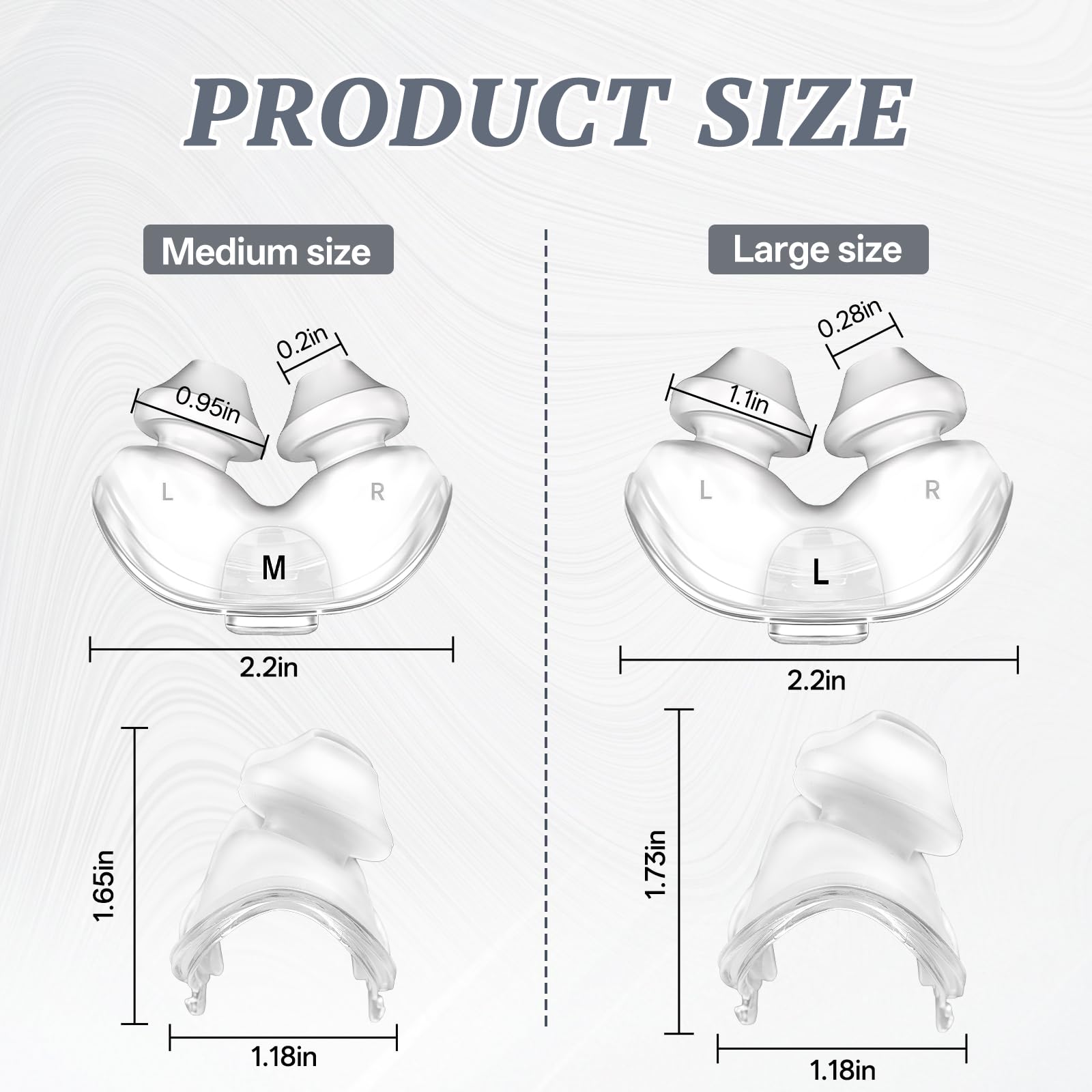 YSSKTC oreiller nasal silicone ultra-doux assure un confort durable lors de la nuit.