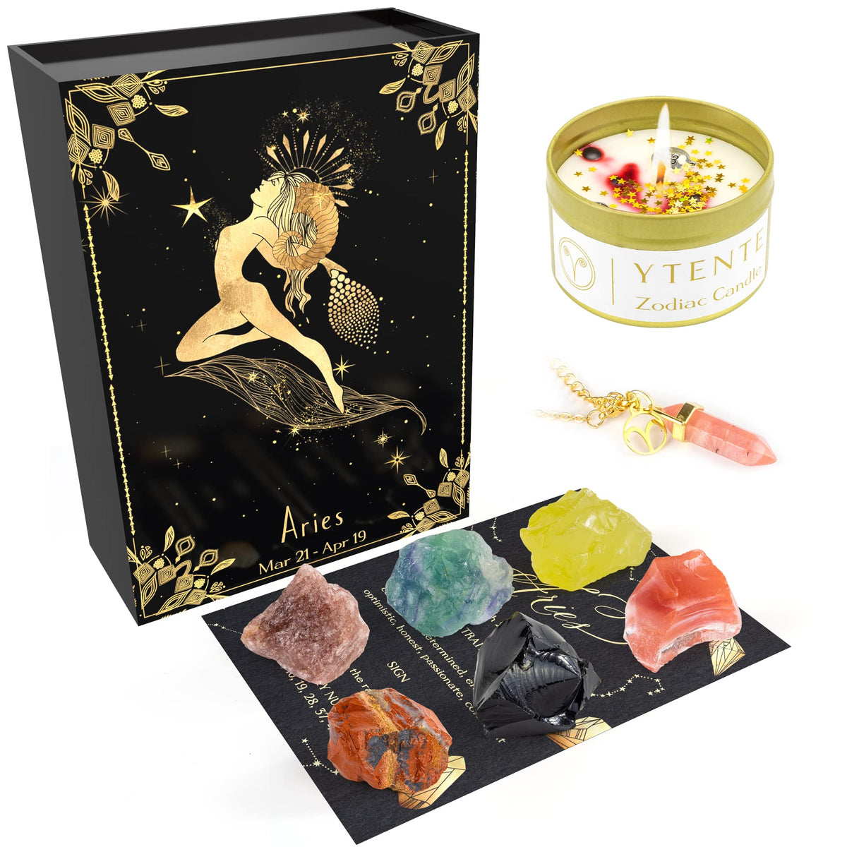 YTENTE Aries bougie cire de soja, parfum apaisant et ambiance chaleureuse