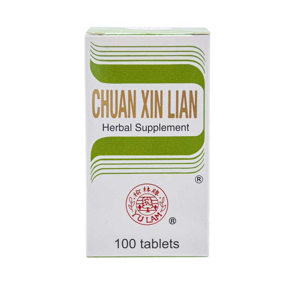 Tablettes 500 mg Yu Lam Chuan Xin Lian, dosage stable pour usage quotidien.