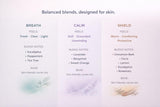 Yuganify Breathe et Calm, textures douces pour usages rapides.