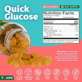Texture douce des gommes glucose YUM-V'S, prise facile et rapide.
