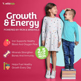 Arômes fruits rouges YUM-V'S, complément quotidien convivial pour enfants.