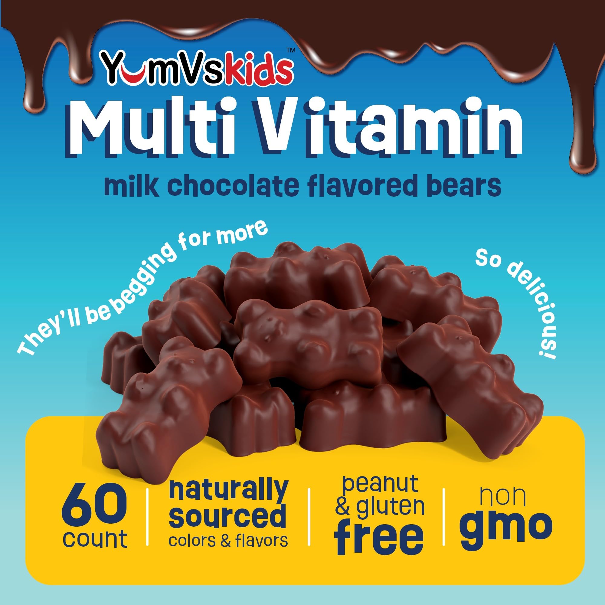 YUM-V'S ours chocolatés fondent en bouche, plaisir sain pour les enfants