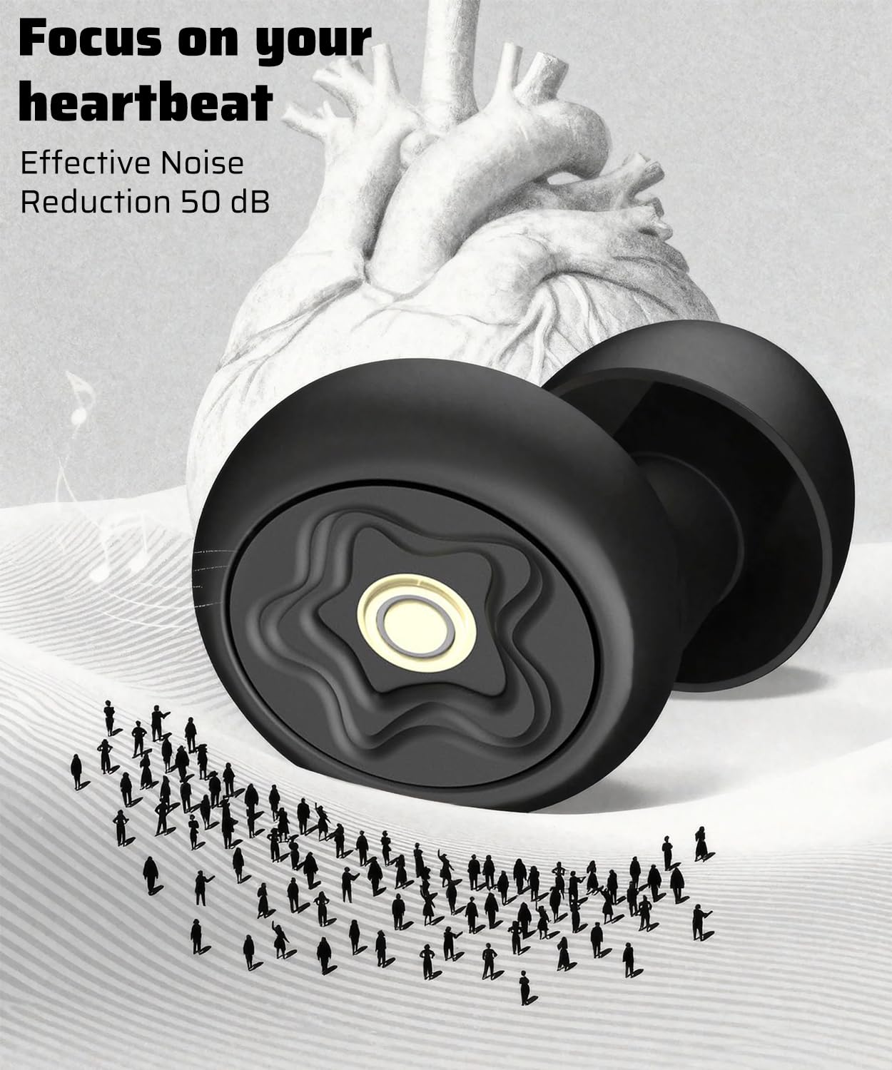 Bouchons d'oreilles réutilisables en silicone YUMICO pour une longue durabilité.