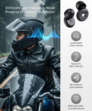 Confort discret sous casque grâce au profil bas des bouchons YUMICO.
