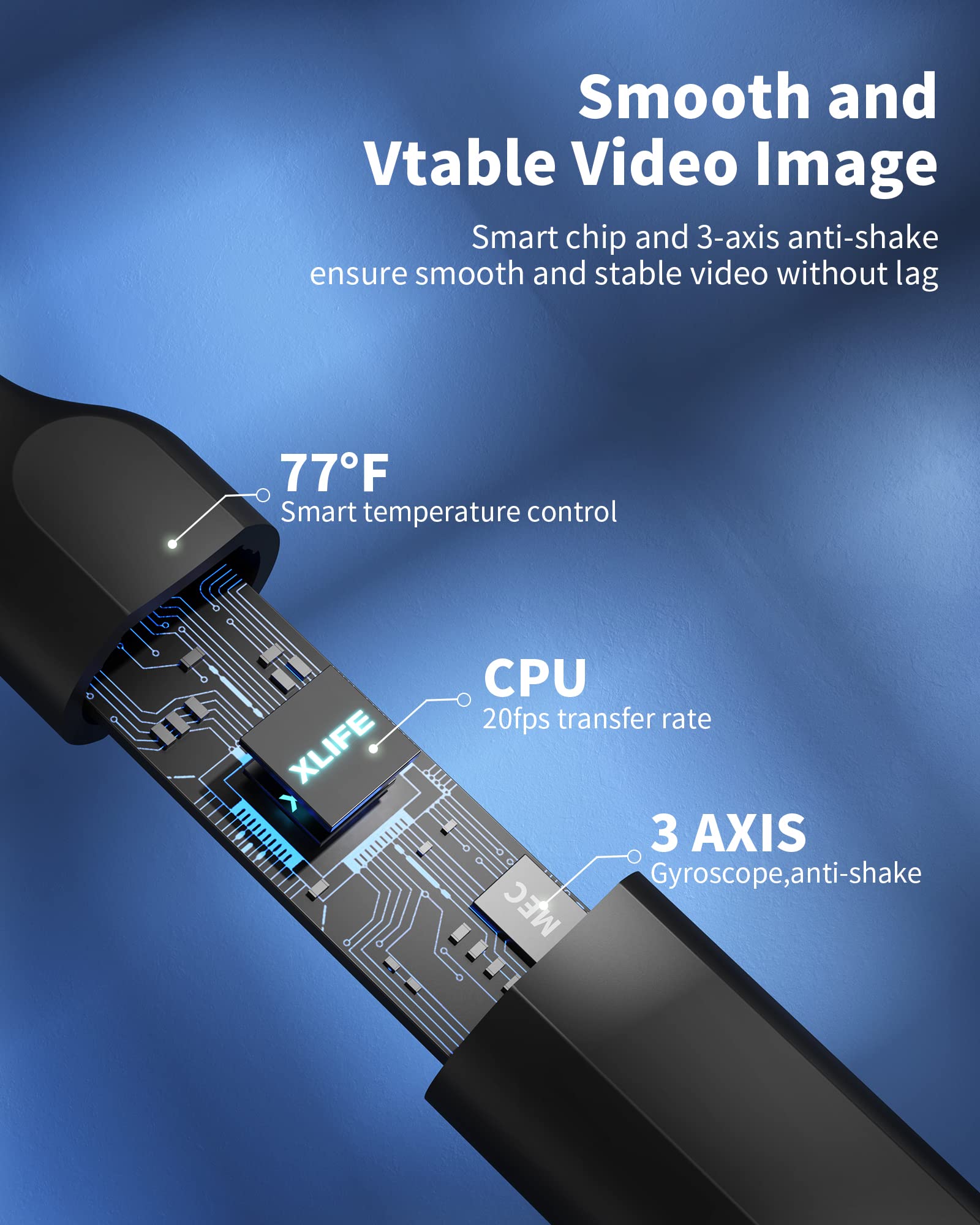 Connectivité Wi-Fi Yumika pour partager des vidéos sur Apple et Android.