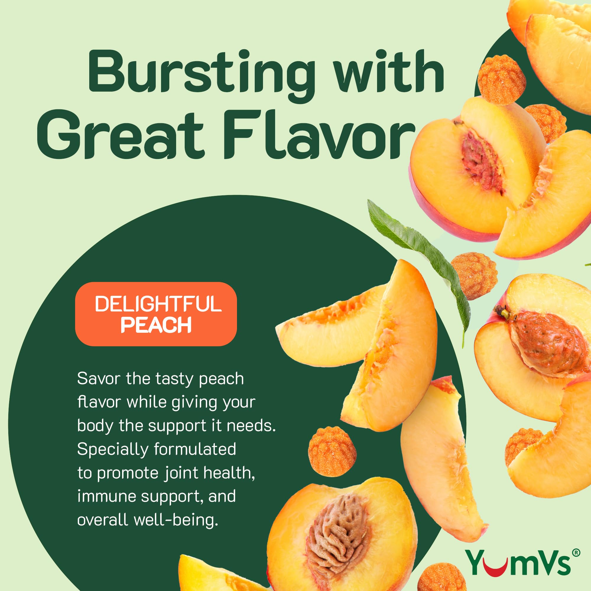 Gommes Yum-V'S Curcumine – gingembre concentré pour absorption potentielle.