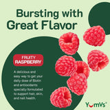 Ingrédients des gummies Yum-V'S Teen framboise, antioxydants bénéfiques.