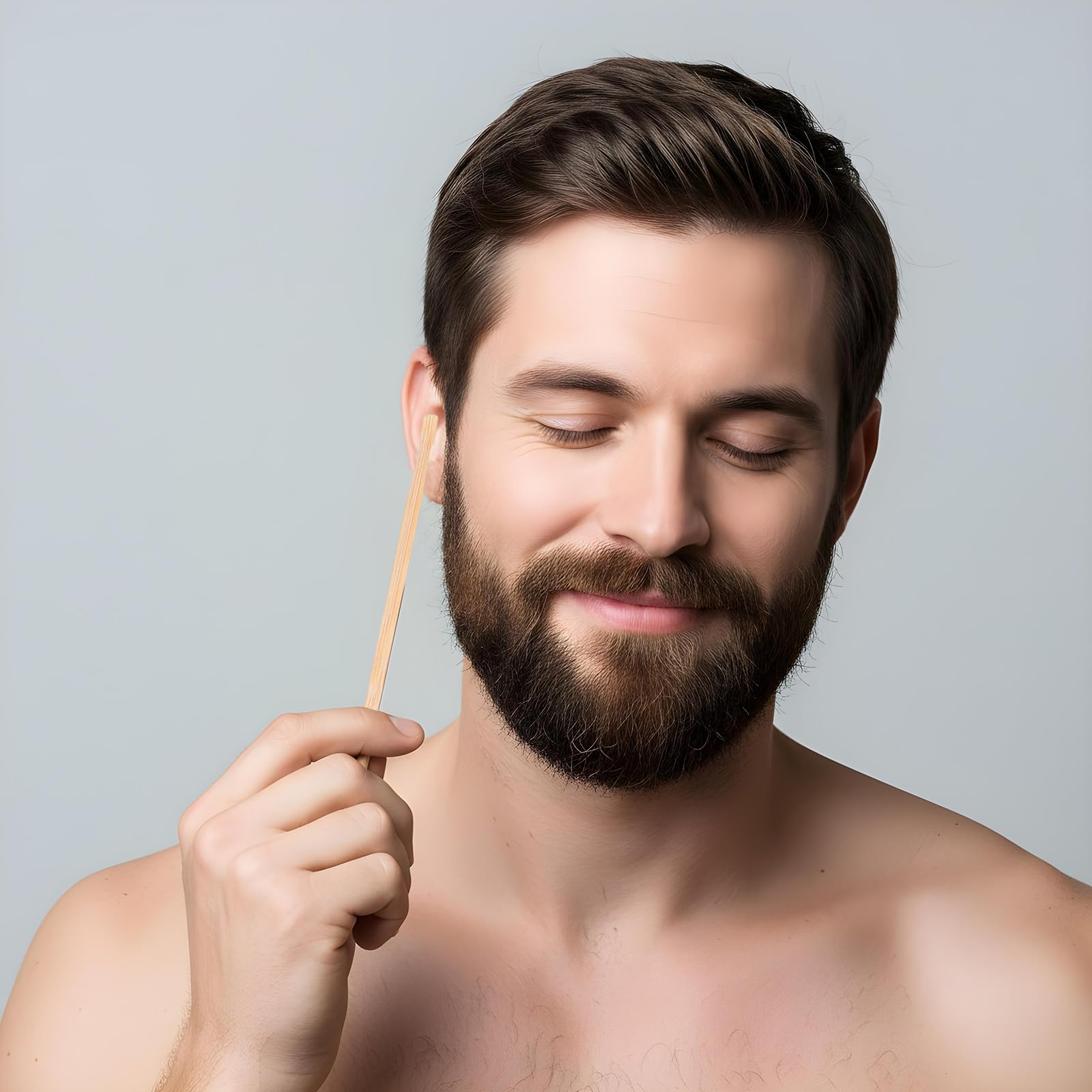 Embout cuillere-oreille Yuomeaz en bois, retire la cire avec finesse.