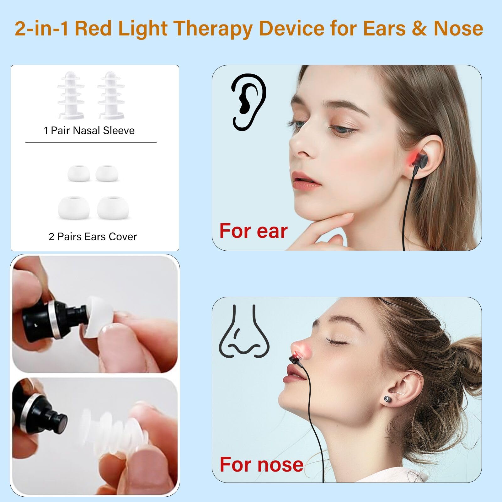 Embouts silicone lavables Yuqblitty pour oreilles, ajustement propre et sûr.