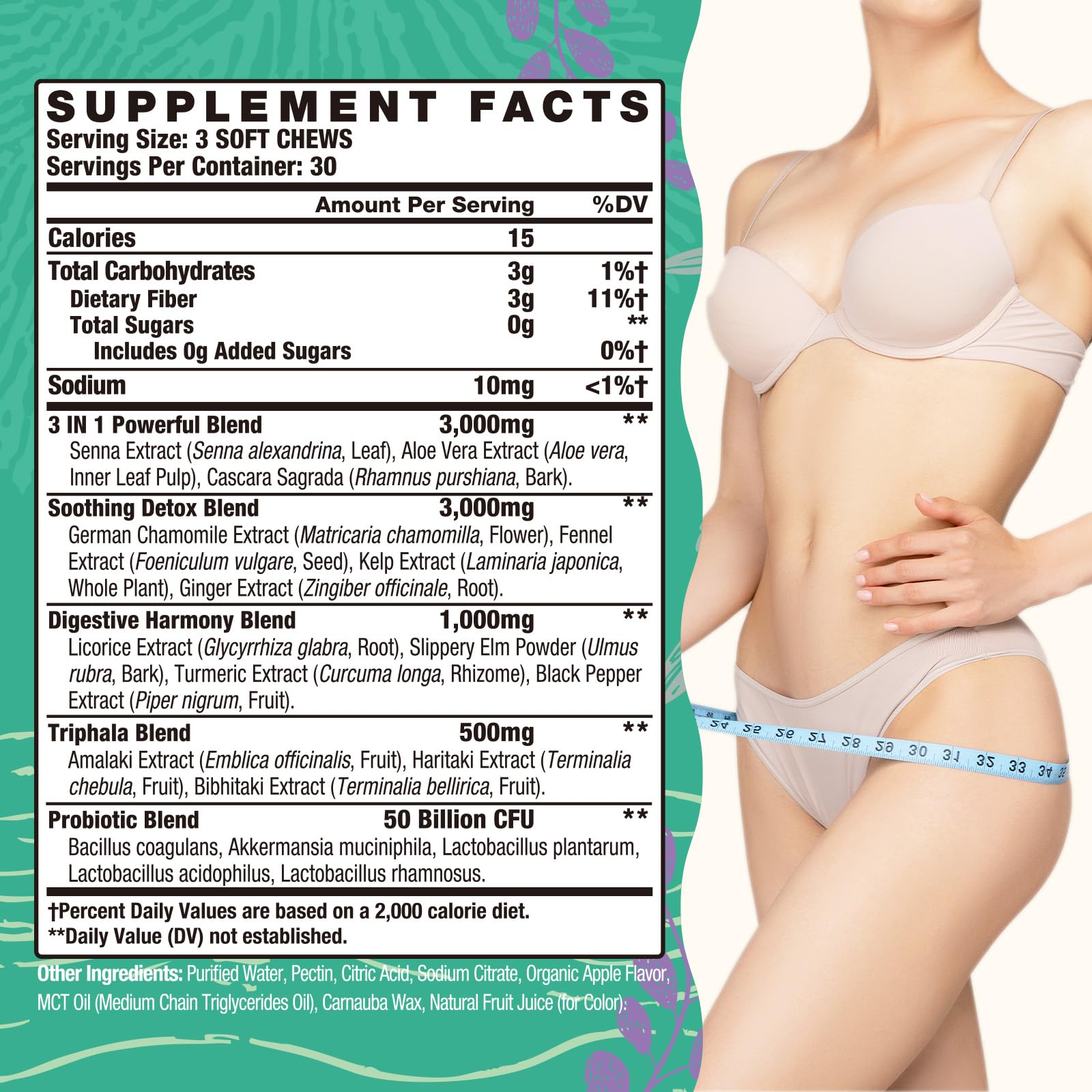 Gommes detox-colon Yusnkioin soutiennent la digestion quotidienne.