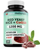 Capsules Yuve levure rouge riz 1200 mg, pratique à prendre au quotidien.