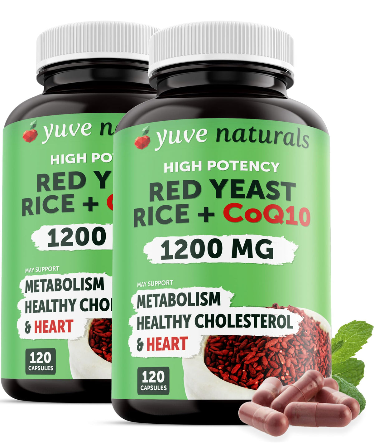 Yuve riz rouge levure en bouteille, routine bien-être.