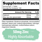 Bouteille Yuve Zinc 50 mg, facile à intégrer à la routine quotidienne.
