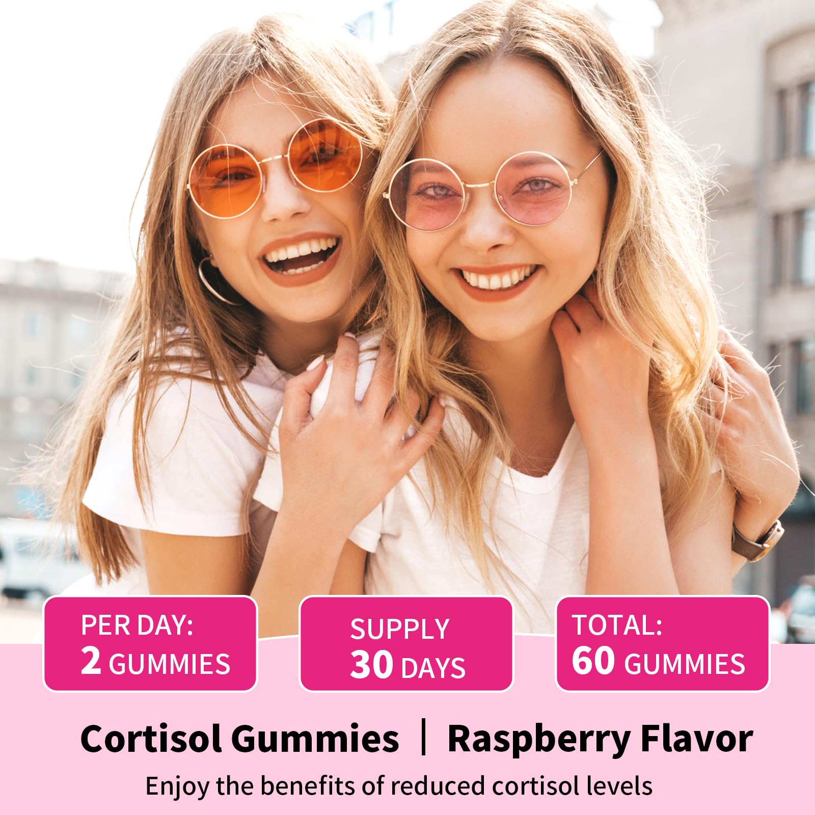 Gommes cortisol framboise YXSW, bouchées savoureuses et sans sucre ajoutées pour votre quotidien.