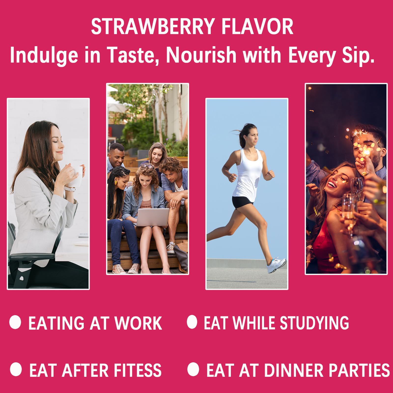 YYLLYY Cutting Drink Mix texture poudre rose, saveur naturelle